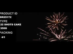 22 schoten 350g cake vuurwerk 1,4g Un0336 vuurwerk met verschillende vormen