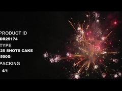 1.4g Un0336 Online consumenten vuurwerk 25 Shots 500g Salute cake vuurwerk