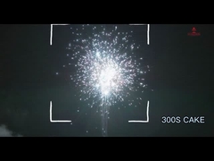 Afwerking machinegeweer 300 schoten 500 gram vuurwerk cake met CE EX AFSL goedkeuring