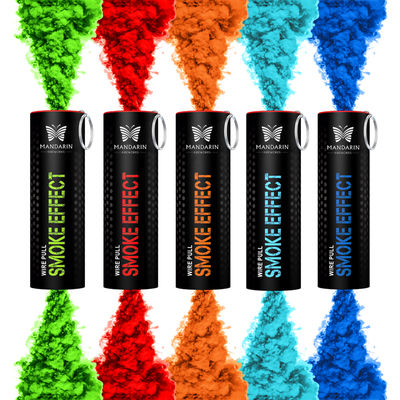 Chinese Fireworks Supplier Wire Pull Dual Smoke Color Flare Rainbow Smoke Fireworks China Daytime Pyro Smoke Bombs For US Europe