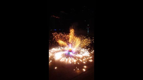 Spinnende Lotus Flower Fountains Fireworks Outdoor die voor Festivallen fonkelen