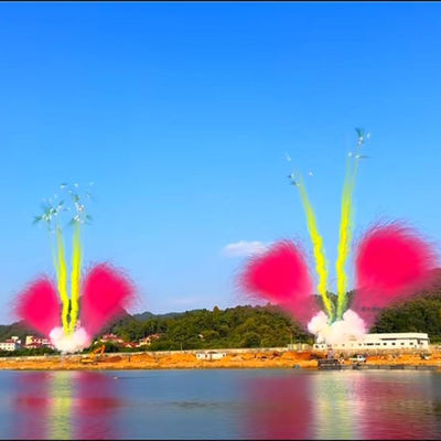 Chinese fabriek Dagtaart vuurwerk Gekleurde rook vuurwerk