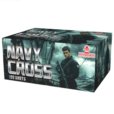 Liuyang Fabriek 122 Schoten CE Markt NAVY CROSS Cake Vuurwerk FAFBWL CE Goedgekeurd Cake Vuurwerk Buiten Saluut Pyrotechniek