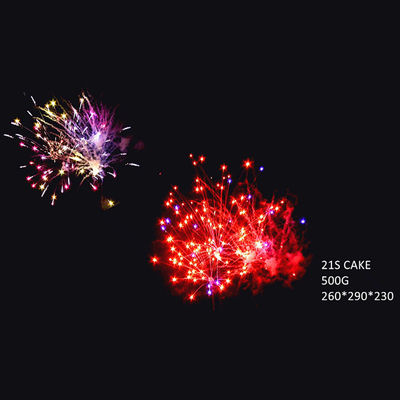 21 schoten500g de Chinese In het groot Uitvoer van het Cakevuurwerk Van de consument Pyrotechnic voor Huwelijksviering