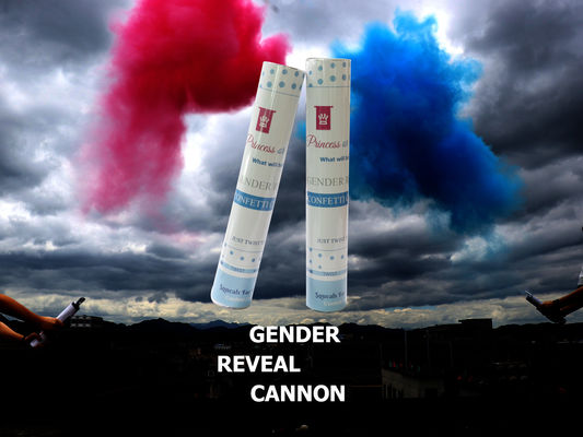 Gender Reveal Party Pink Blue Color Blower Holi Powder Confetti Cannon