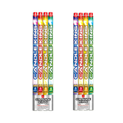 5 foto's Aanpasbare Romeinse kaarsen Vuurwerk Pyrotechniek met 0,032 CBM voor festivals en feesten